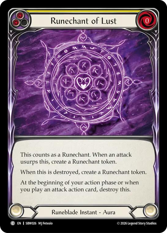 Runechant of Lust (SBW026) [Silver Age: Usurp the Shadow Throne] | Boutique FDB TCG