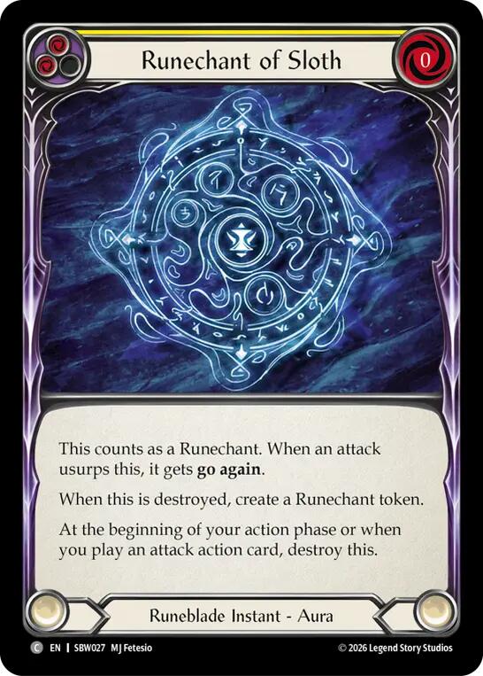 Runechant of Sloth (SBW027) [Silver Age: Usurp the Shadow Throne] | Boutique FDB TCG