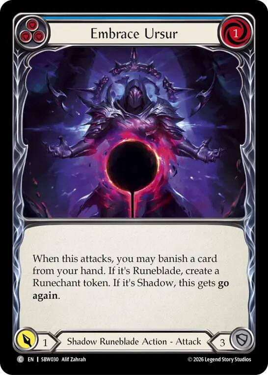 Embrace Ursur (Blue) (SBW030) [Silver Age: Usurp the Shadow Throne] | Boutique FDB TCG