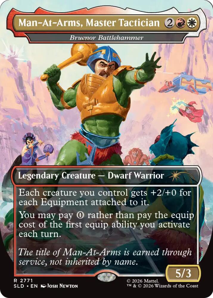 Man-At-Arms, Master Tactician - Bruenor Battlehammer (2771) [Secret Lair Drop] | Boutique FDB TCG