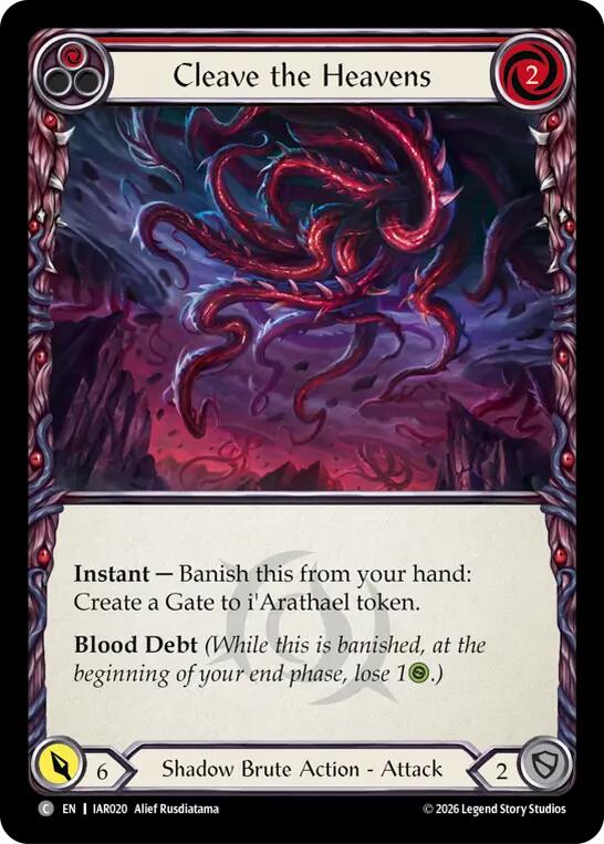 Cleave the Heavens (Red) (IAR020) [Usurp the Shadow Throne] | Boutique FDB TCG