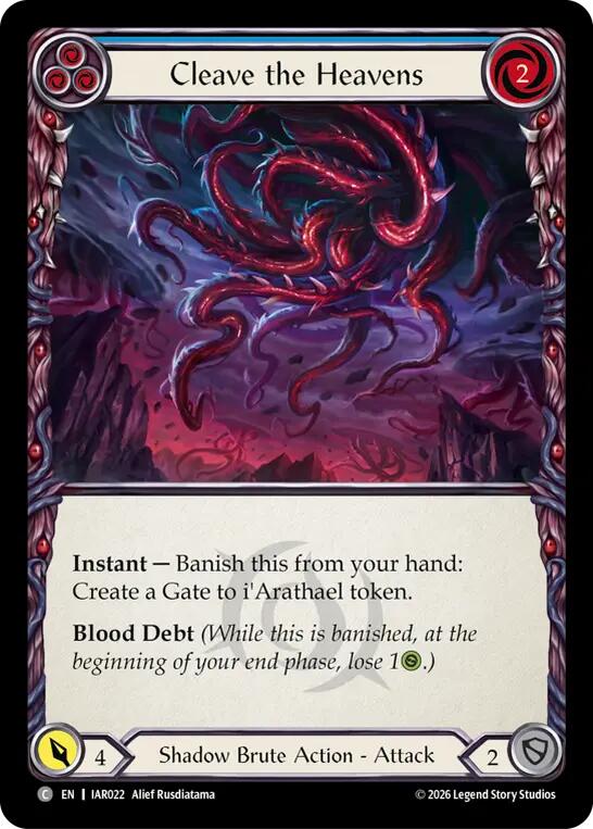 Cleave the Heavens (Blue) (IAR022) [Usurp the Shadow Throne] | Boutique FDB TCG