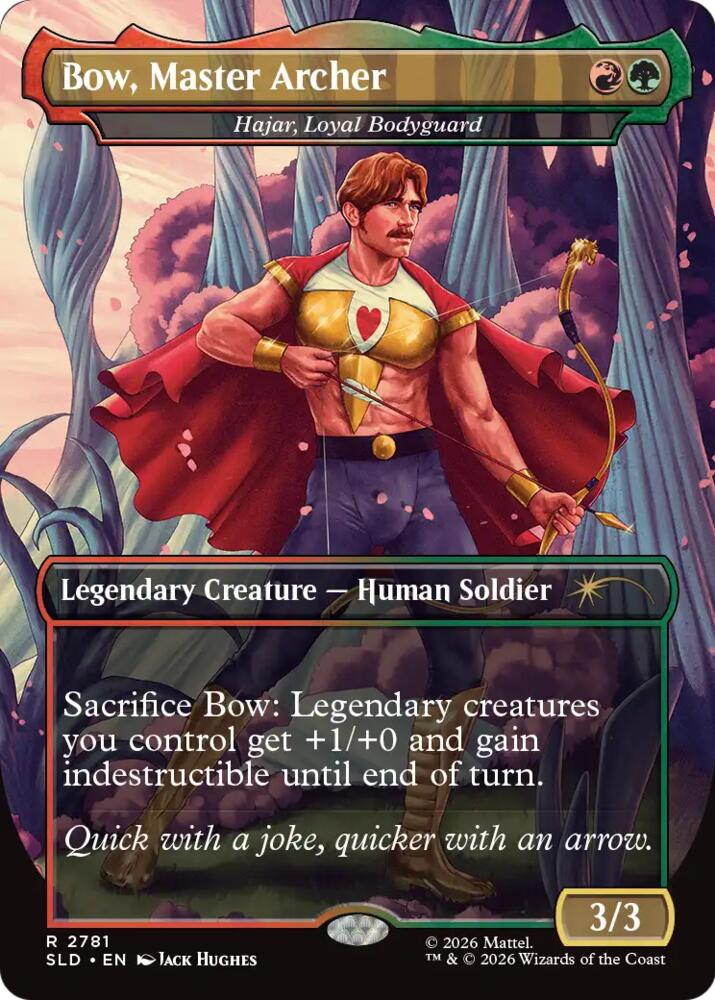 Bow, Master Archer - Hajar, Loyal Bodyguard (2781) [Secret Lair Drop] | Boutique FDB TCG