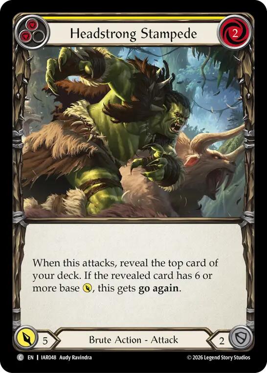 Headstrong Stampede (Yellow) (IAR048) [Usurp the Shadow Throne] | Boutique FDB TCG