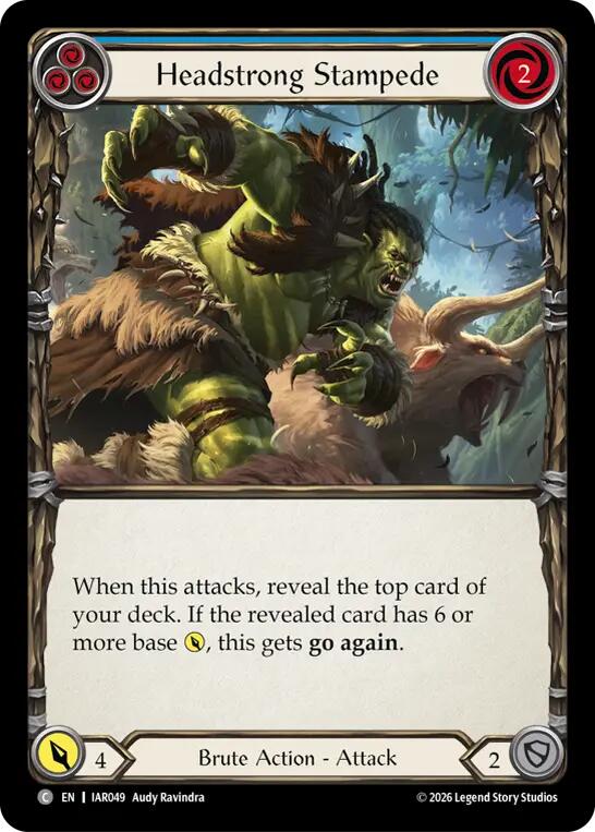 Headstrong Stampede (Blue) (IAR049) [Usurp the Shadow Throne] | Boutique FDB TCG