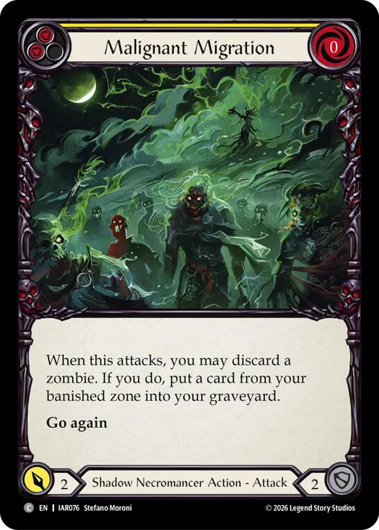 Malignant Migration (Yellow) (IAR076) [Usurp the Shadow Throne] | Boutique FDB TCG