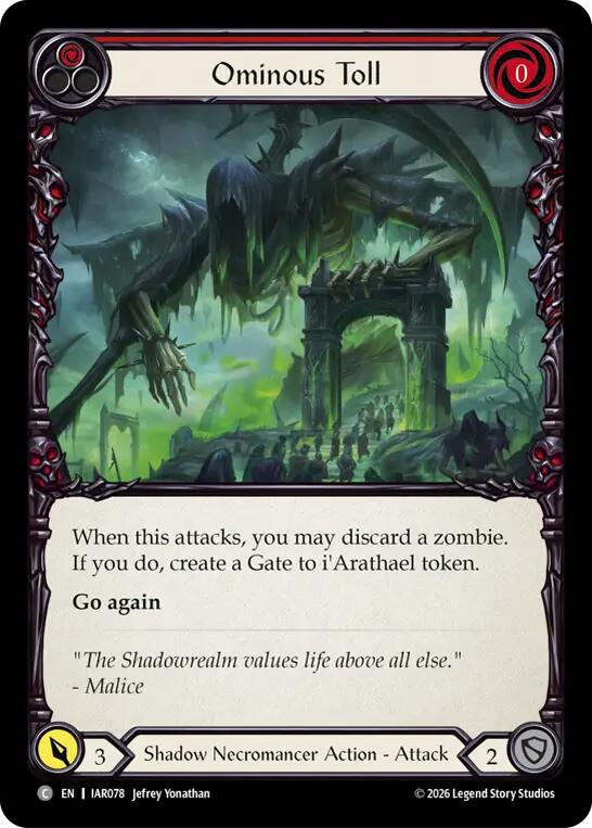 Ominous Toll (Red) (IAR078) [Usurp the Shadow Throne] | Boutique FDB TCG