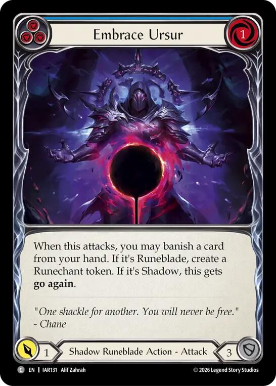 Embrace Ursur (Blue) (IAR131) [Usurp the Shadow Throne] | Boutique FDB TCG