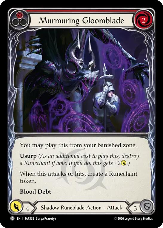 Murmuring Gloomblade (Red) (IAR132) [Usurp the Shadow Throne] | Boutique FDB TCG