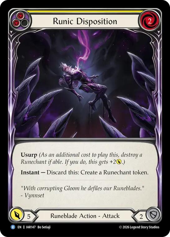 Runic Disposition (Yellow) (IAR147) [Usurp the Shadow Throne] | Boutique FDB TCG