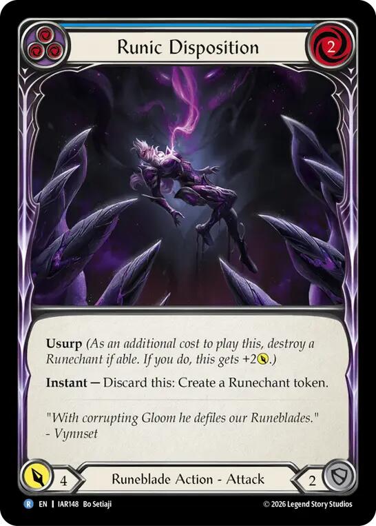 Runic Disposition (Blue) (IAR148) [Usurp the Shadow Throne] | Boutique FDB TCG