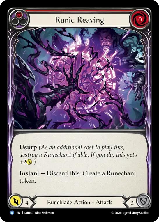 Runic Reaving (Red) (IAR149) [Usurp the Shadow Throne] | Boutique FDB TCG