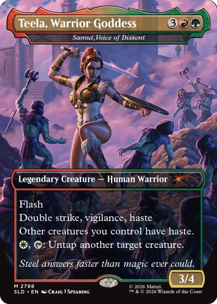 Teela, Warrior Goddess - Samut, Voice of Dissent (2788) [Secret Lair Drop] | Boutique FDB TCG