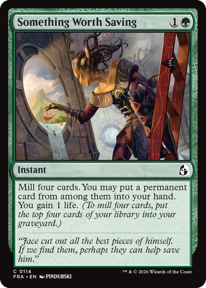 Something Worth Saving (114) [Reality Fracture] | Boutique FDB TCG