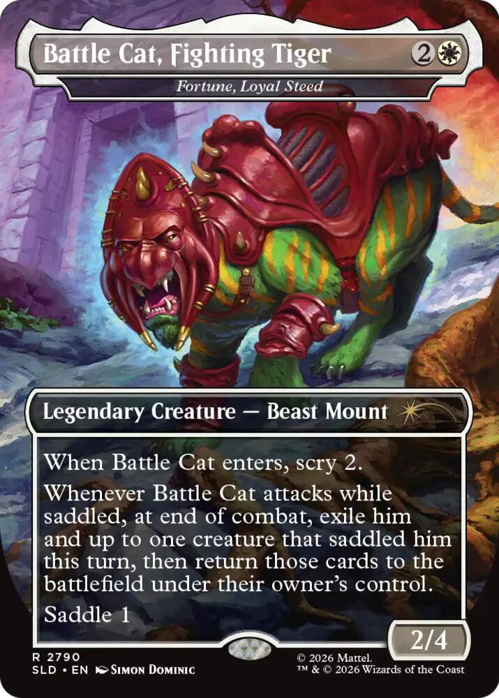 Battle Cat, Fighting Tiger - Fortune, Loyal Steed (2790) [Secret Lair Drop] | Boutique FDB TCG