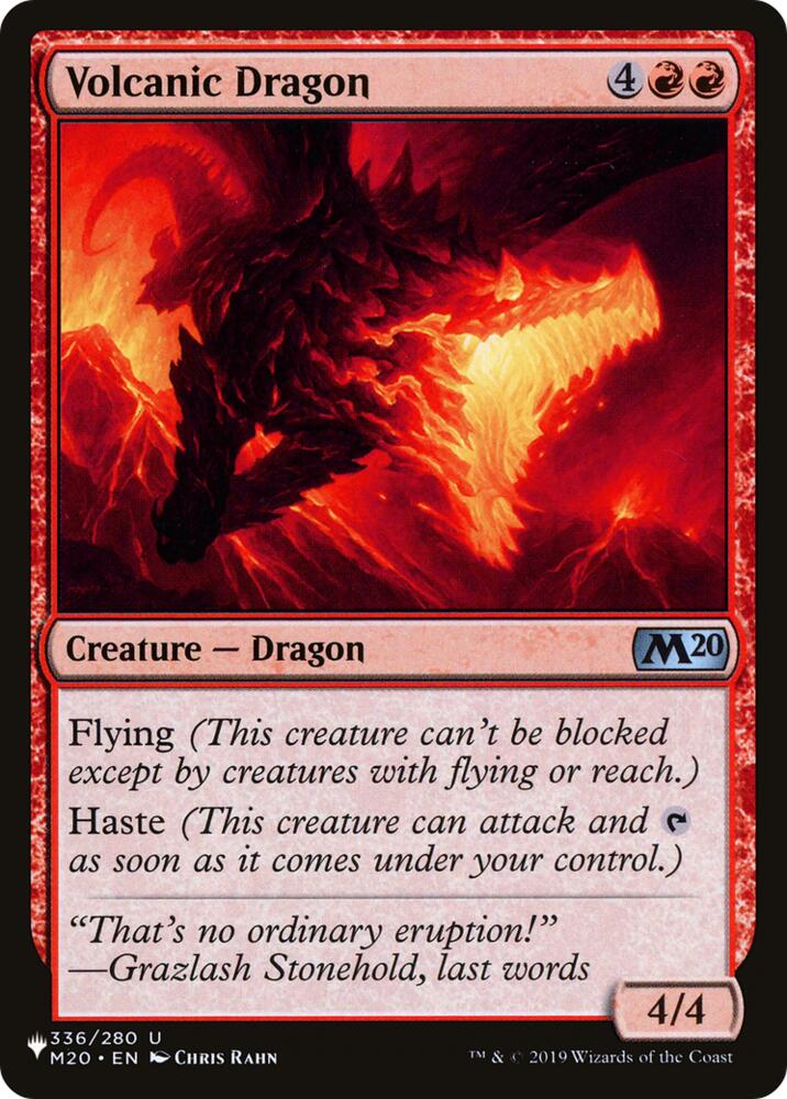 Volcanic Dragon (M20) (336) [The List] | Boutique FDB TCG