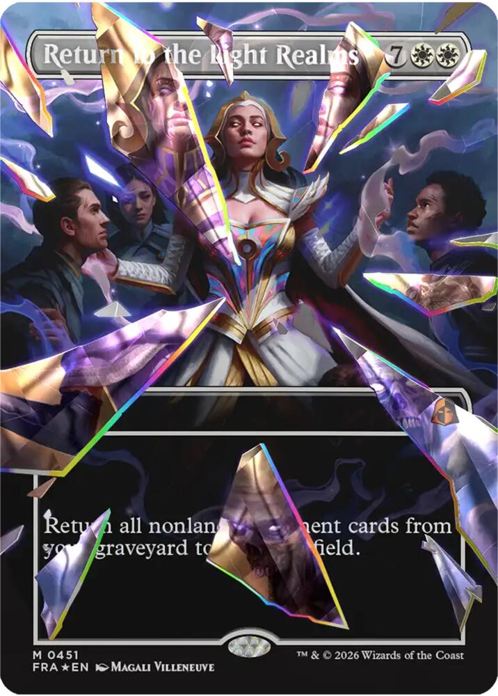 Return to the Light Realms (Borderless) (Facet Foil) (0451) [Reality Fracture] | Boutique FDB TCG