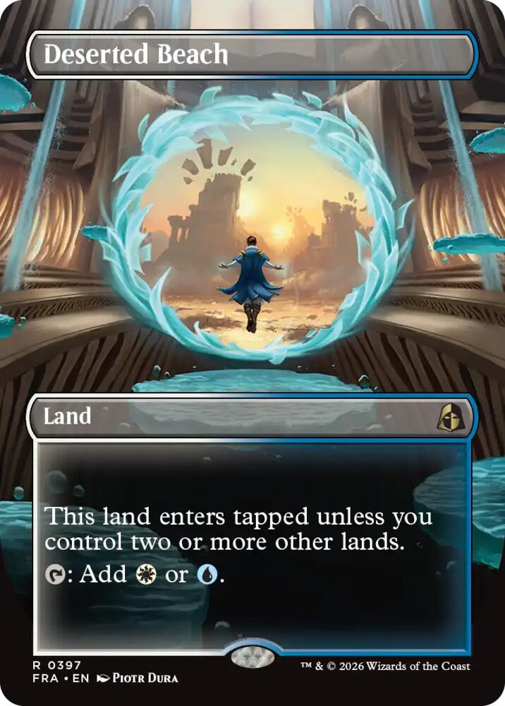 Deserted Beach (Borderless) (397) [Reality Fracture] | Boutique FDB TCG
