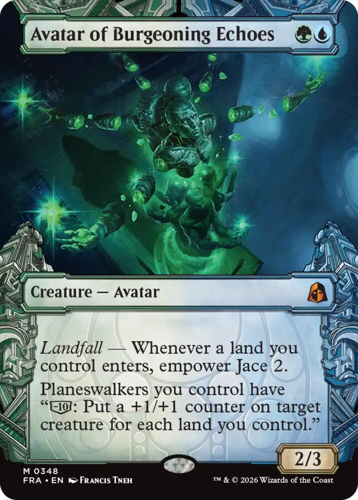 Avatar of Burgeoning Echoes (Showcase) (0348) [Reality Fracture] | Boutique FDB TCG