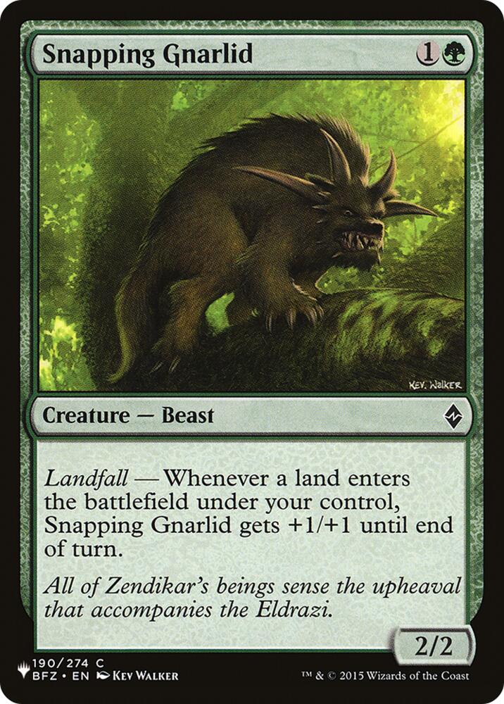 Snapping Gnarlid (190) [The List] | Boutique FDB TCG