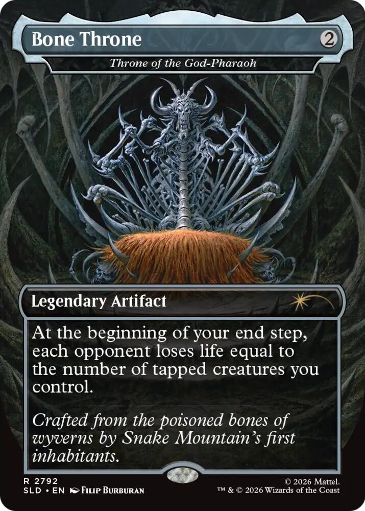 Bone Throne - Throne of the God-Pharaoh (2792) [Secret Lair Drop] | Boutique FDB TCG