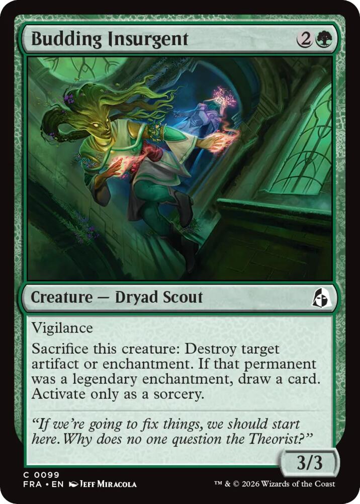 Budding Insurgent (99) [Reality Fracture] | Boutique FDB TCG