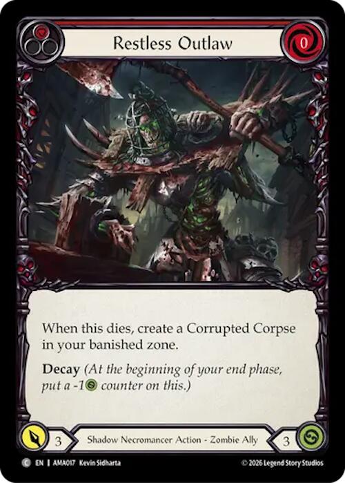 Restless Outlaw (AMA017) [Armory Deck: Malice] | Boutique FDB TCG