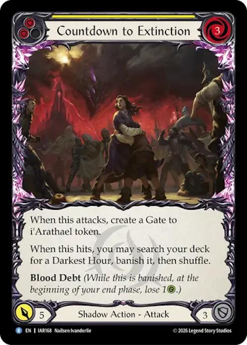 Countdown to Extinction (Yellow) (IAR168) [Usurp the Shadow Throne] | Boutique FDB TCG