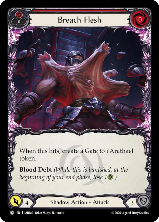 Breach Flesh (Red) (IAR182) [Usurp the Shadow Throne] | Boutique FDB TCG