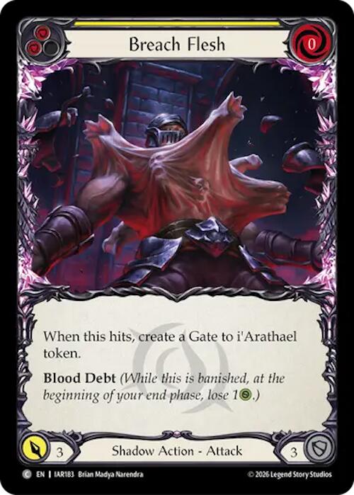 Breach Flesh (Yellow) (IAR183) [Usurp the Shadow Throne] | Boutique FDB TCG