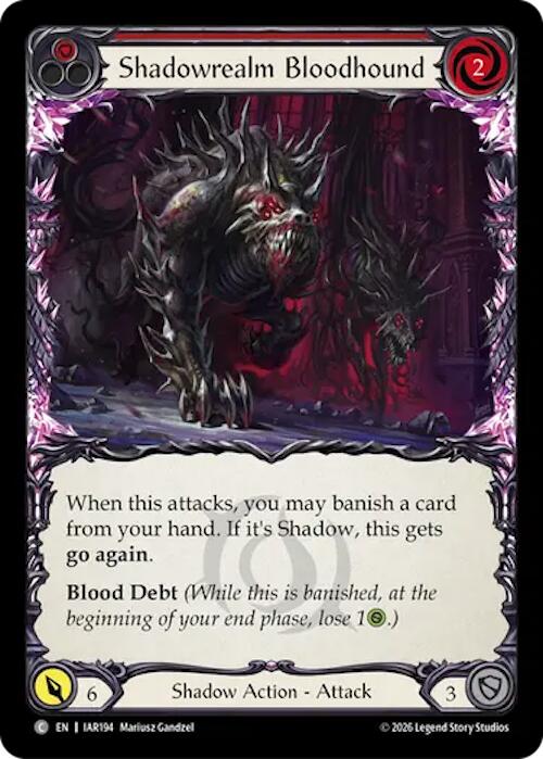 Shadowrealm Bloodhound (Red) (IAR194) [Usurp the Shadow Throne] | Boutique FDB TCG