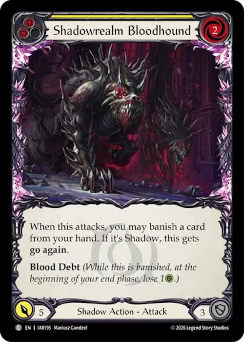 Shadowrealm Bloodhound (Yellow) (IAR195) [Usurp the Shadow Throne] | Boutique FDB TCG