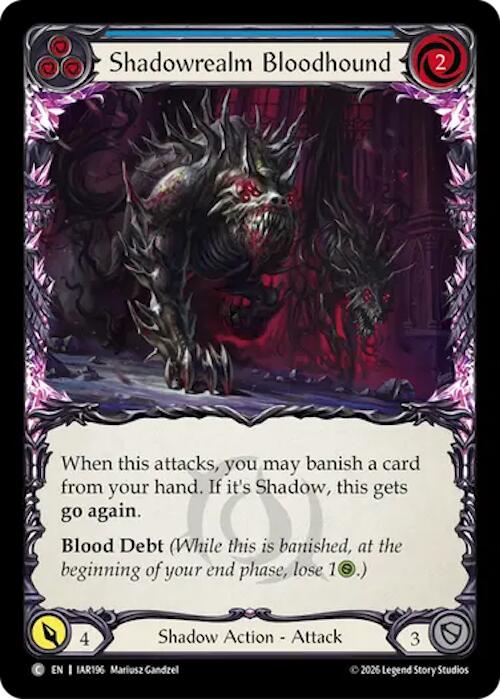 Shadowrealm Bloodhound (Blue) (IAR196) [Usurp the Shadow Throne] | Boutique FDB TCG