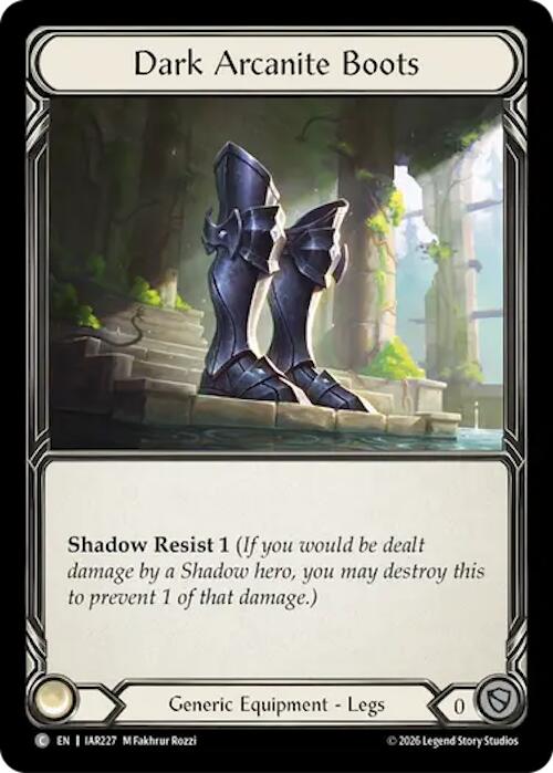 Dark Arcanite Boots (IAR227) [Usurp the Shadow Throne] | Boutique FDB TCG