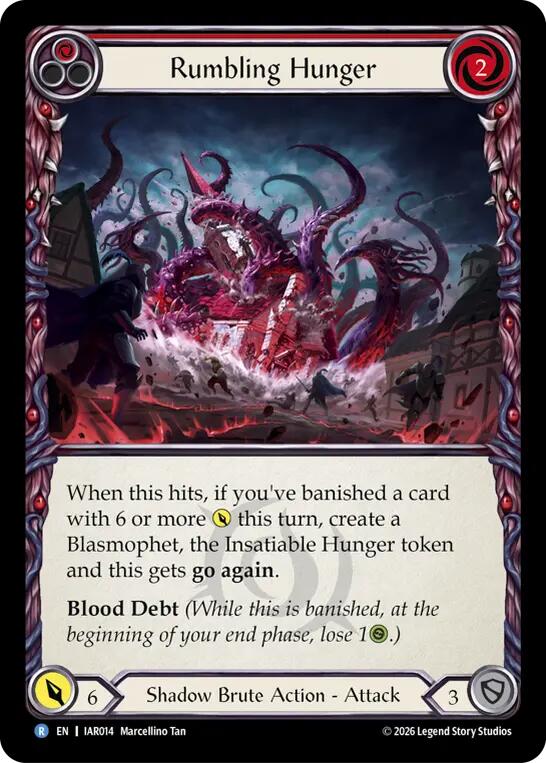 Rumbling Hunger (Red) (IAR014) [Usurp the Shadow Throne] | Boutique FDB TCG
