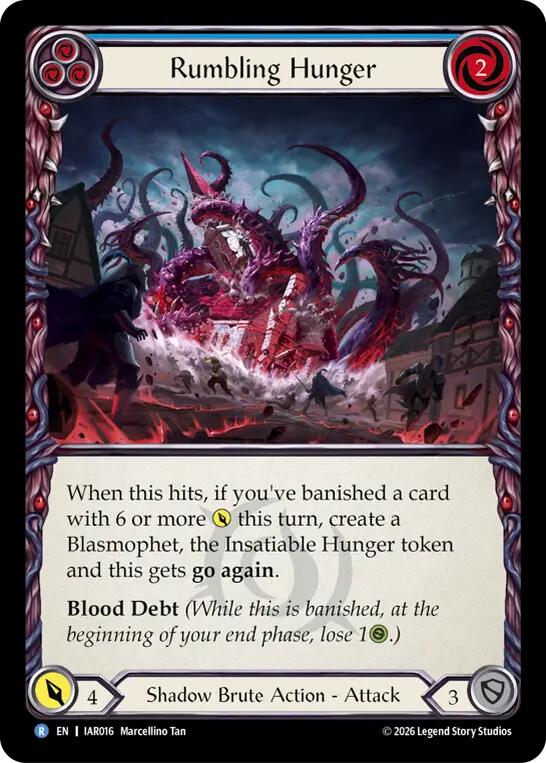 Rumbling Hunger (Blue) (IAR016) [Usurp the Shadow Throne] | Boutique FDB TCG