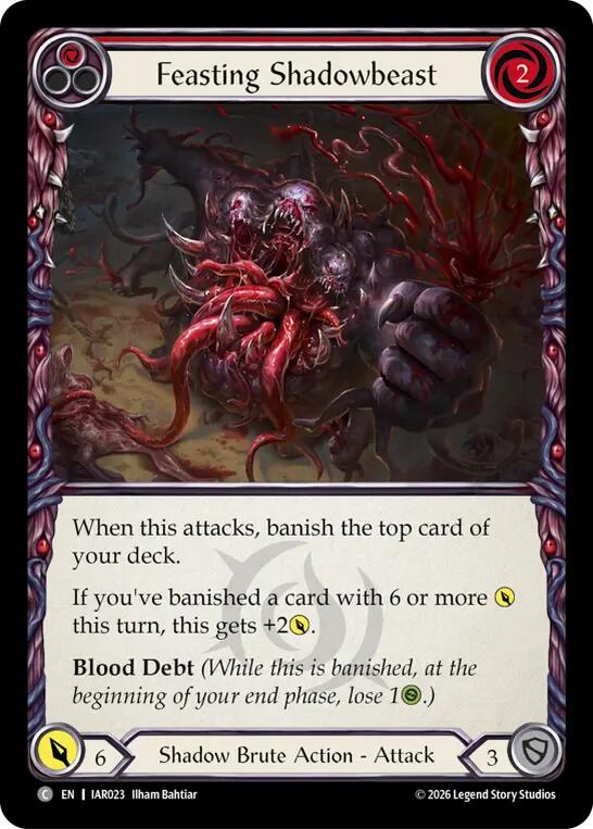 Feasting Shadowbeast (Red) (IAR023) [Usurp the Shadow Throne] | Boutique FDB TCG