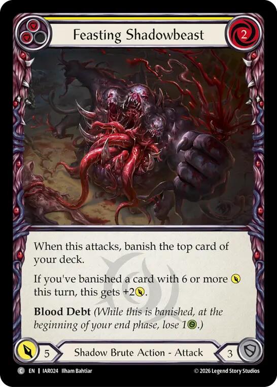 Feasting Shadowbeast (Yellow) (IAR024) [Usurp the Shadow Throne] | Boutique FDB TCG