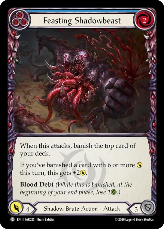 Feasting Shadowbeast (Blue) (IAR025) [Usurp the Shadow Throne] | Boutique FDB TCG