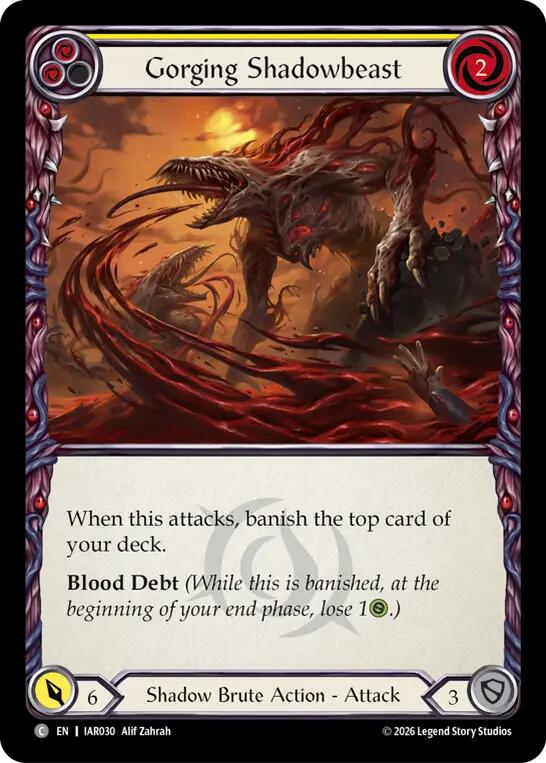 Gorging Shadowbeast (Yellow) (IAR030) [Usurp the Shadow Throne] | Boutique FDB TCG