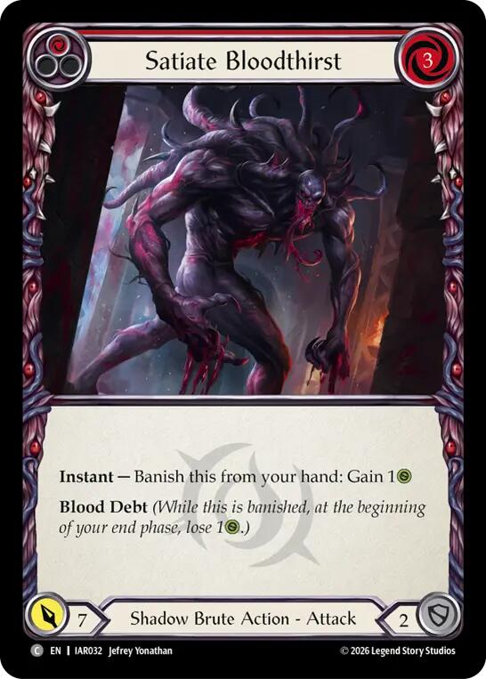 Satiate Bloodthirst (Red) (IAR032) [Usurp the Shadow Throne] | Boutique FDB TCG