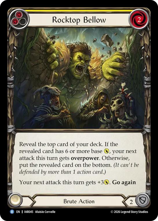 Rocktop Bellow (Yellow) (IAR045) [Usurp the Shadow Throne] | Boutique FDB TCG