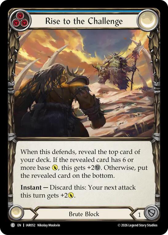 Rise to the Challenge (Blue) (IAR052) [Usurp the Shadow Throne] | Boutique FDB TCG