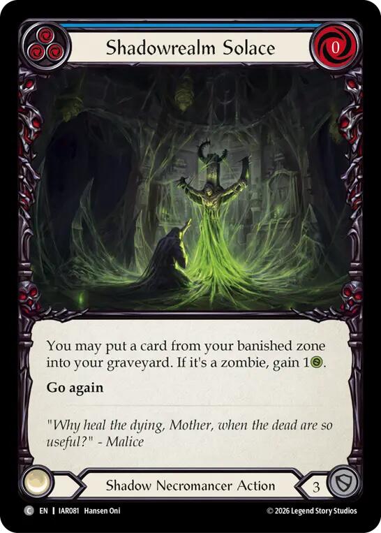 Shadowrealm Solace (IAR081) [Usurp the Shadow Throne] | Boutique FDB TCG
