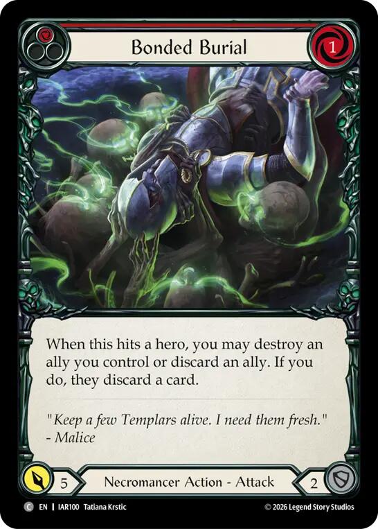 Bonded Burial (Red) (IAR100) [Usurp the Shadow Throne] | Boutique FDB TCG