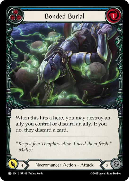 Bonded Burial (Blue) (IAR102) [Usurp the Shadow Throne] | Boutique FDB TCG