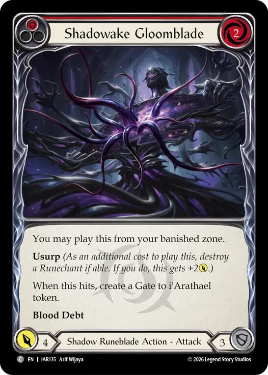 Shadowake Gloomblade (Red) (IAR135) [Usurp the Shadow Throne] | Boutique FDB TCG