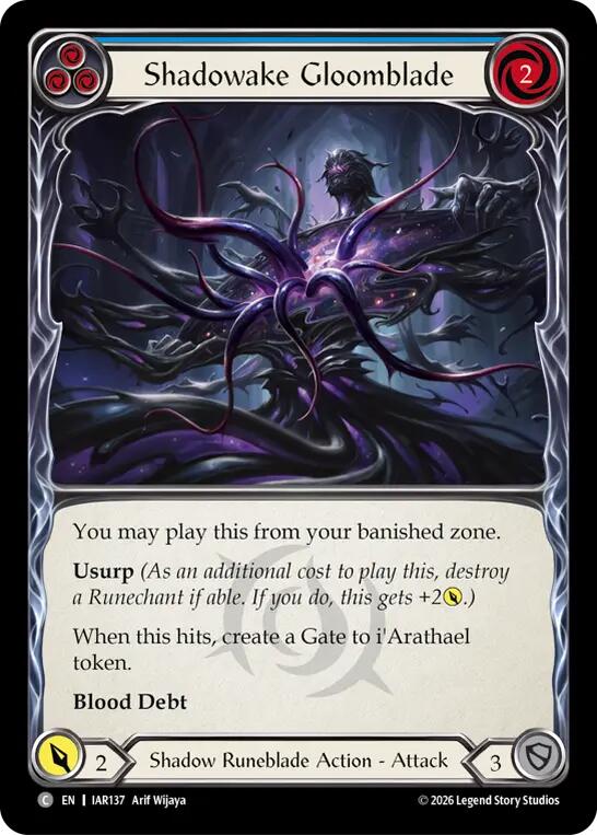 Shadowake Gloomblade (Blue) (IAR137) [Usurp the Shadow Throne] | Boutique FDB TCG