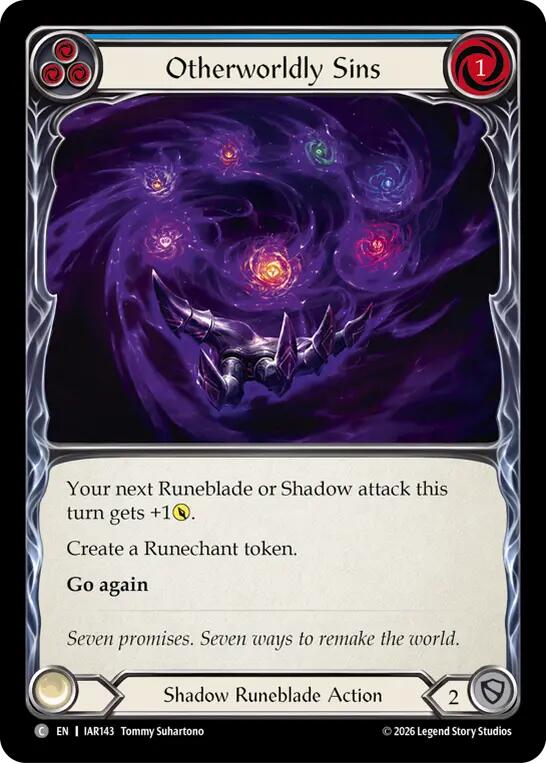 Otherworldly Sins (Blue) (IAR143) [Usurp the Shadow Throne] | Boutique FDB TCG