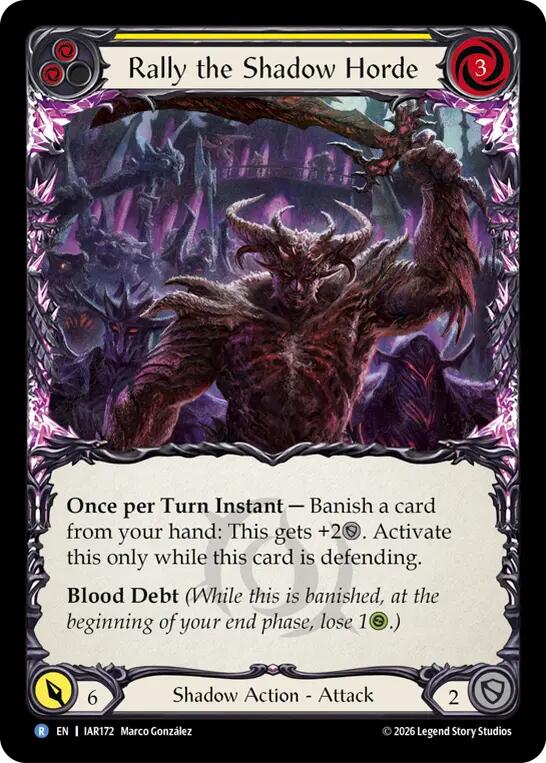 Rally the Shadow Horde (Yellow) (IAR172) [Usurp the Shadow Throne] | Boutique FDB TCG